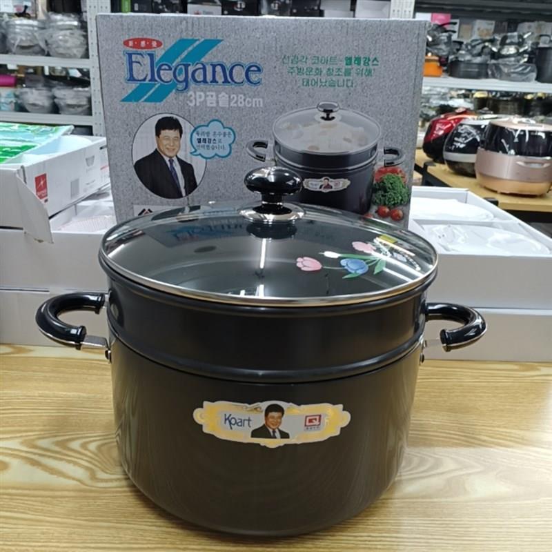 韩国进口汤锅 KOART多层蒸鱼锅家用加深韩式蒸锅 加厚蒸锅