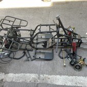 四轮大火星沙滩车机车配件车架全套 前悬挂转向後轴煞车减震