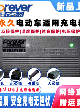 上海永久牌电动车充电器48V12AH60V20AH72V32AH84V96V50AH108伏40