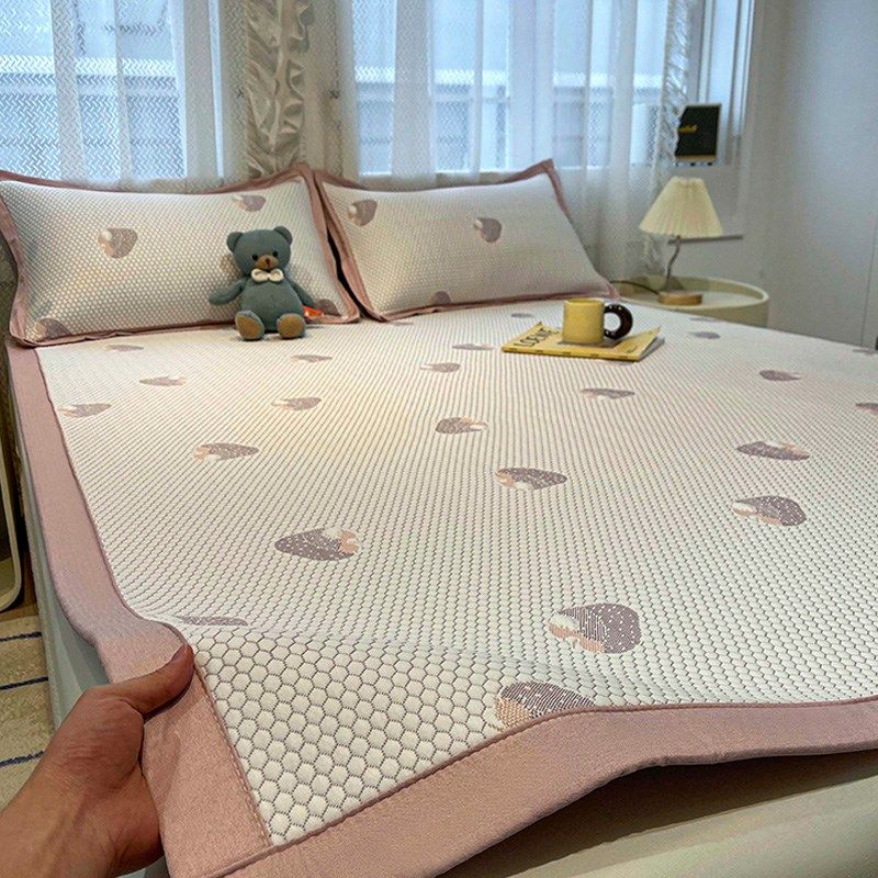 A类母婴级粉色草莓冰豆豆夏季冰丝凉席床笠款2025新款床垫保护罩,床上用品,床笠,淘宝优惠券,粉丝福利购,淘宝优惠卷