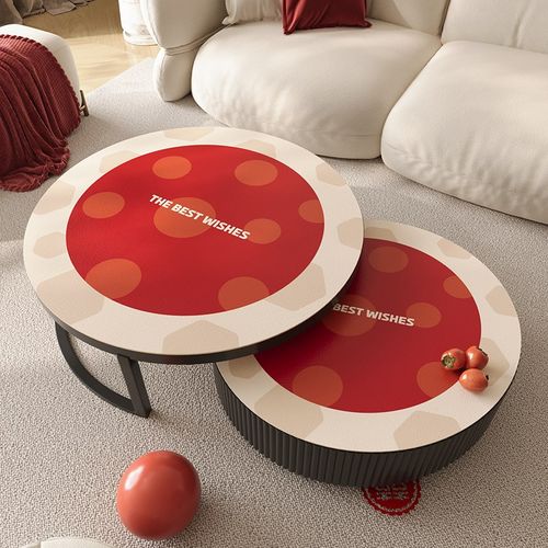 茶几桌垫圆形防水防油喜庆新年免洗可擦圆桌布防烫隔热耐脏保护垫