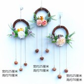饰家居壁挂装 饰藤圈花环墙面墙壁装 饰挂件 饰挂件创意手工装 墙壁装
