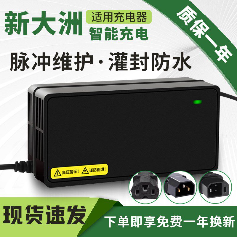 琳茵适用新大洲电动车电瓶充电器48V12AH60V20AH72V32A新国标