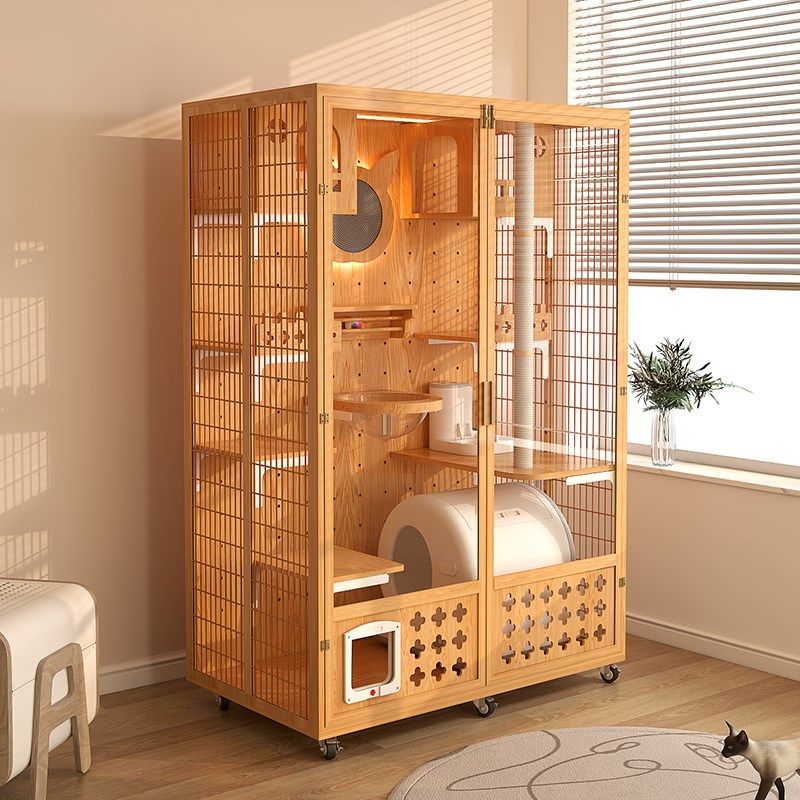猫窝猫别墅家用实木猫房室内不占地猫柜小户型猫舍带厕所一体猫笼,宠物/宠物食品及用品,猫笼子/猫别墅,淘宝优惠券,粉丝福利购,淘宝优惠卷