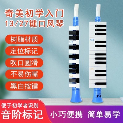 奇美儿童13键口风琴初学者幼儿小学生用便携喇叭式吹管27键口吹琴