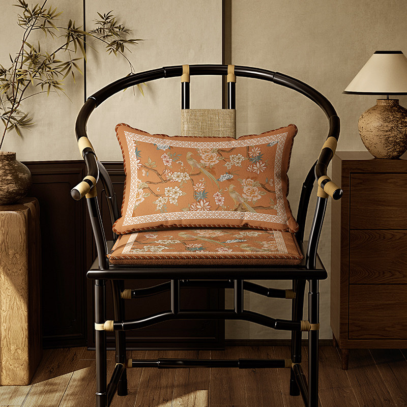 红木沙发坐垫实木家具中式太师圈椅中式椅子木椅茶桌椅垫坐垫定制