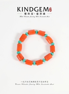 橙色新中式时尚百搭手串（多样性发其一）（18cm）C-53177