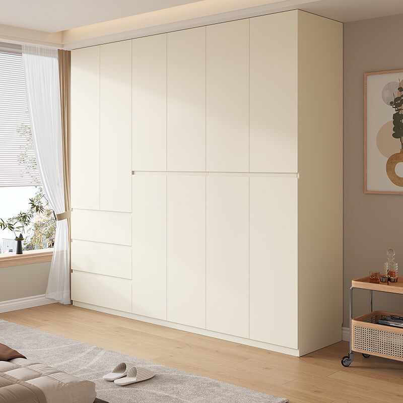 定制全实木橡木衣柜新款2024爆款奶油风卧室家用主卧大容量衣橱