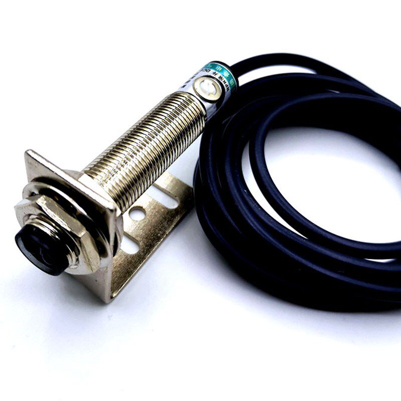 M12直流三线NPN/PNP漫反射光电开关 距离可调节DC12V/24V感应探头