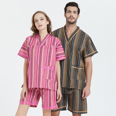 高档条纹汗蒸服男女款安然纳米汉蒸服 桑拿服 加肥加大码按摩浴服