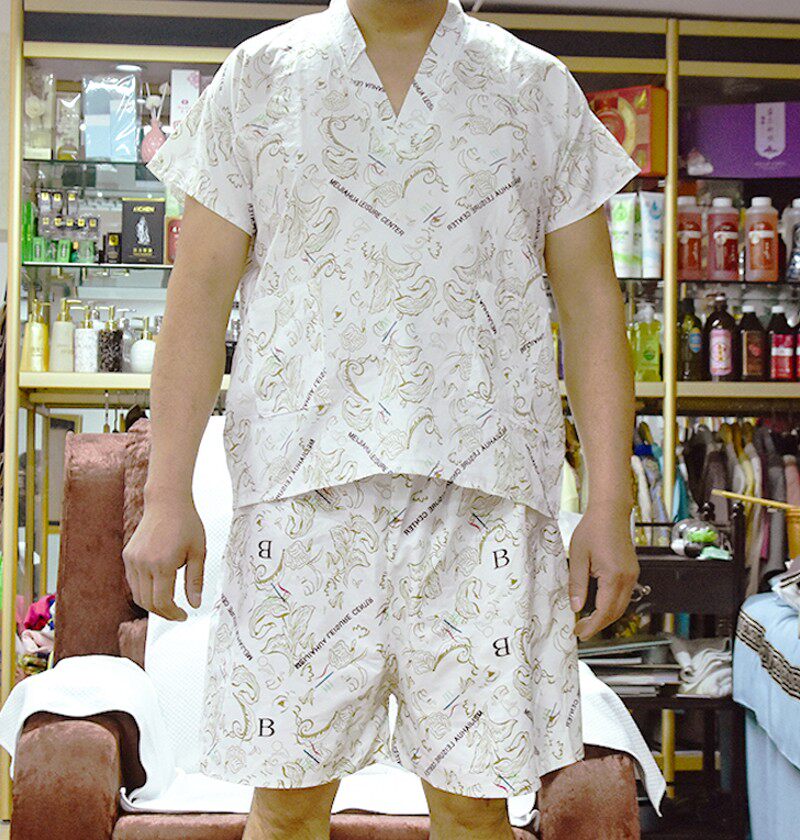 一次性汗蒸服开衫桑拿库浴袍浴服洗浴足浴服指压加大按摩服小黄龙