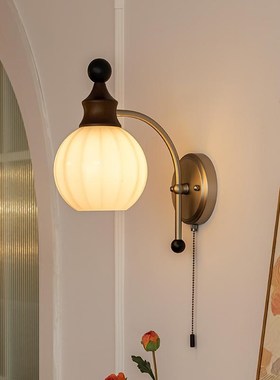 CASA法式中古实木壁灯主卧室床头氛围高级感复古客厅墙壁装饰灯具