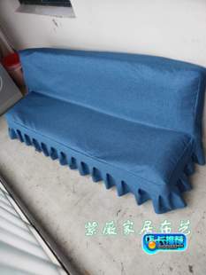 订制无扶手沙发套全盖防滑棉麻沙发罩客厅组合紧包四季沙发布艺套