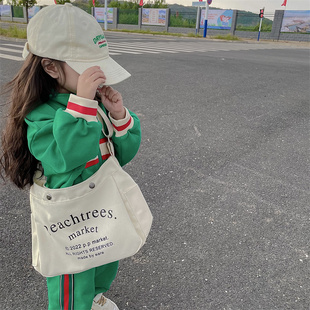 儿童包包女童大容量帆布包韩版百搭男童斜挎包宝宝外出轻便单肩包