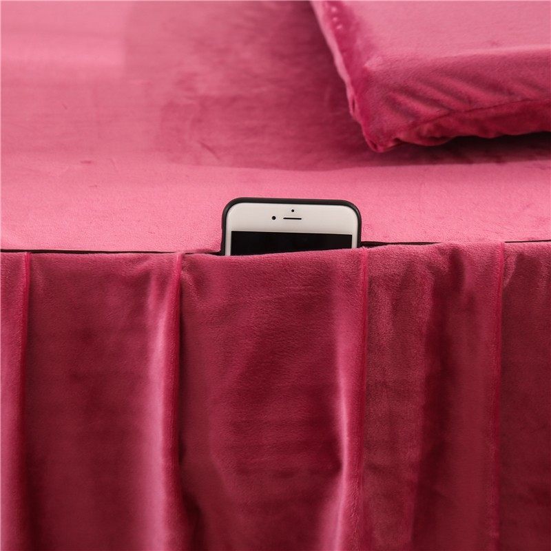 加厚超柔美容床罩四件套高档四季通用纯色水晶绒美容院按摩被罩