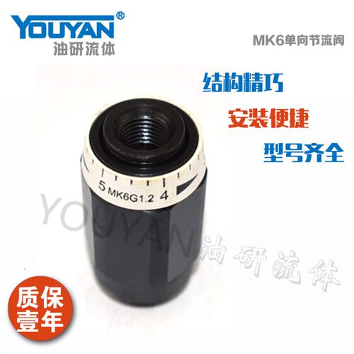 MK6G流量8调节阀MG15 MK20 MK25液压MG10G1.2B管式单向节流阀MG30