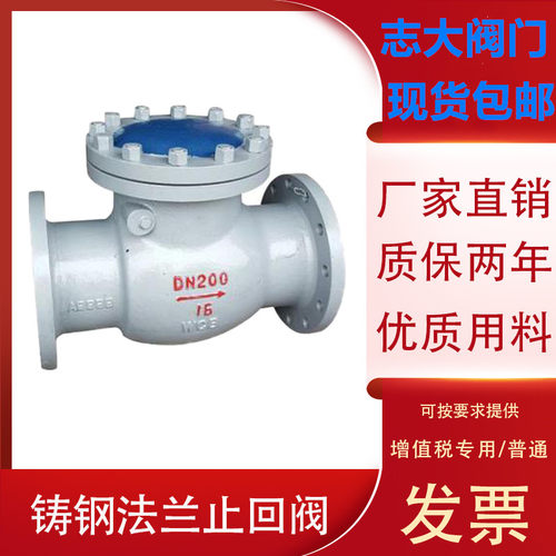 H44H-16C铸钢旋启式法兰止回阀单向阀DN40 50 65 80 100 150 200