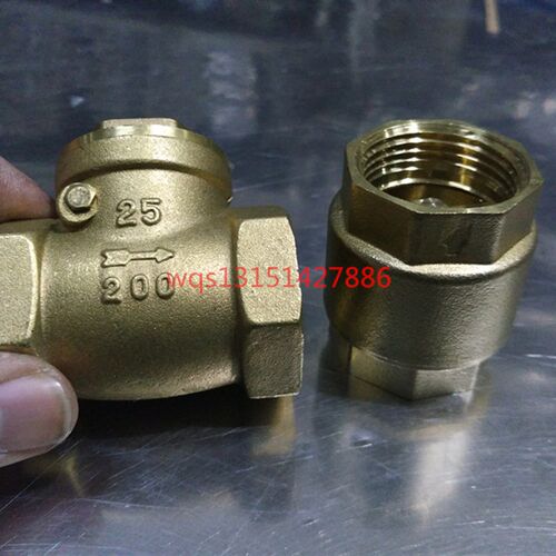 黄铜卧式止回阀单向阀止逆阀水管立式止回阀4分6分1寸15 40 50 80