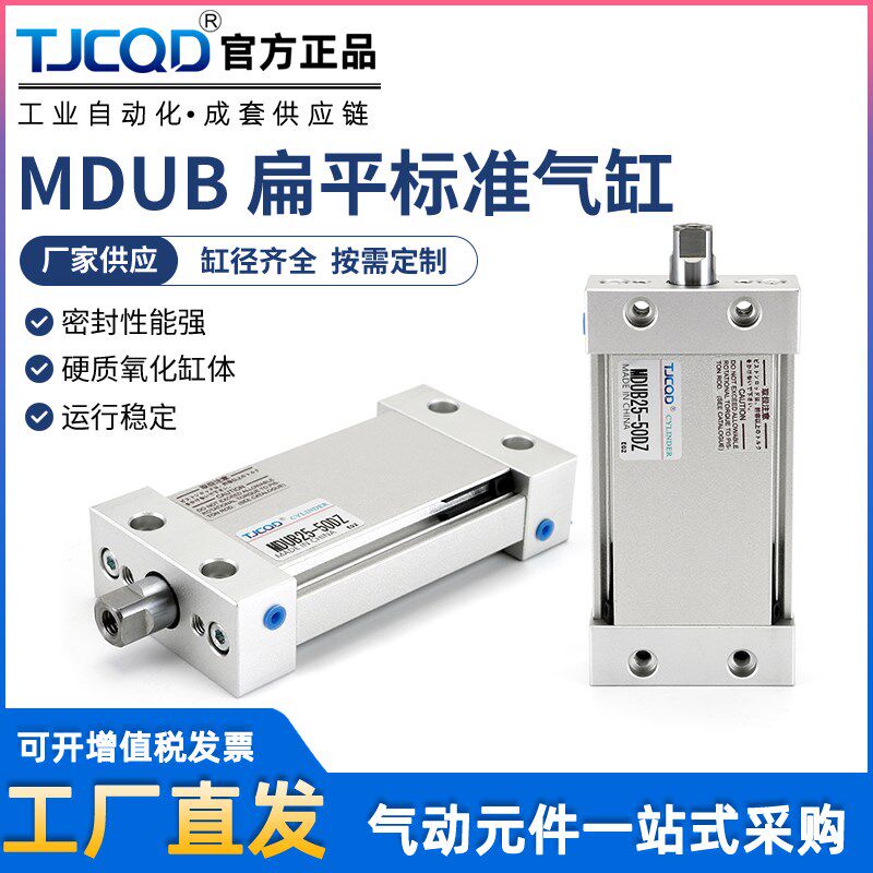 SMC型平板式椭圆形扁型气缸MUB/MDUB25/32/40/50MUWB63*75-100DMZ