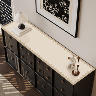 桌垫餐边柜垫奶油风皮革桌布防水防油免洗电视柜斗柜桌面保护垫子