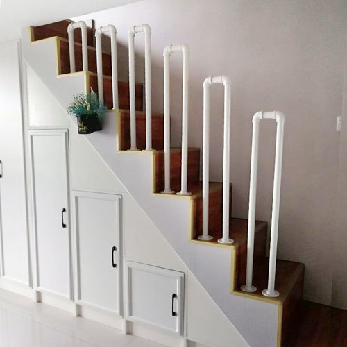 楼梯扶手工业风un型幼儿园围栏简易现代走廊室内栏杆阁楼家用护栏