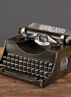 复古仿真铁艺打字机模型7080年代老式物件书店装饰品摆件摄影道具