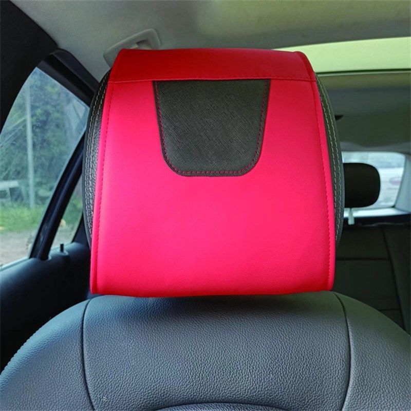 新款汽车头枕套无车标款防尘罩头枕防护套防脏罩四季通用定制车标