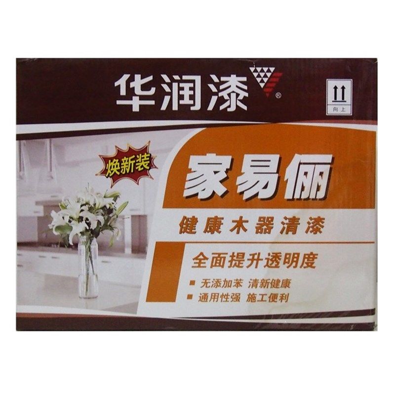 华润家易俪木器漆PU聚氨酯油漆清漆白漆底漆涂料半哑光5kg-9kg