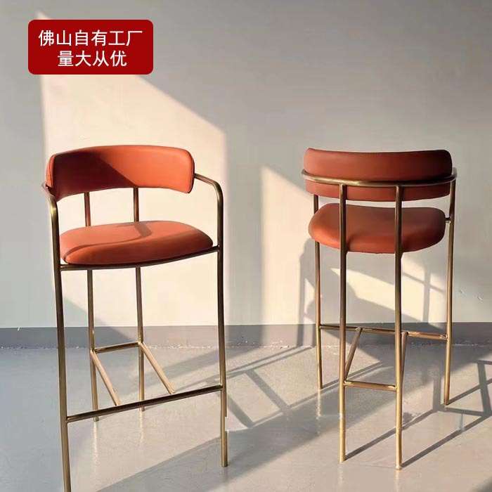 时尚餐椅吧椅现代简约轻奢高脚吧凳个性吧台凳有扶手舒适椅子高凳