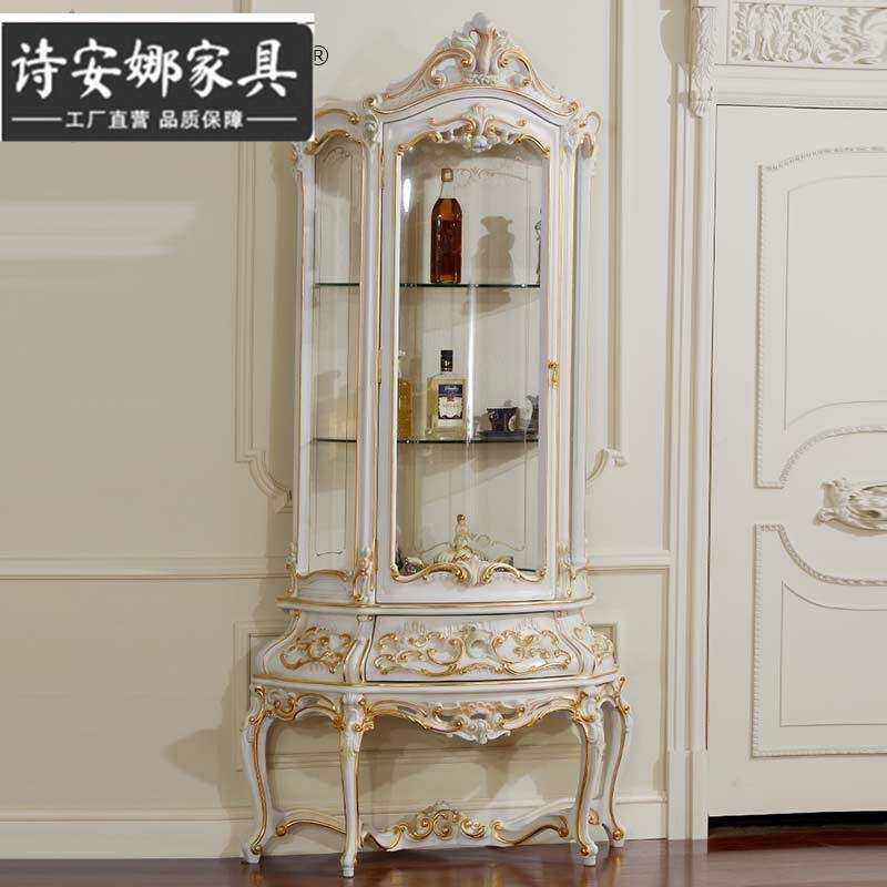 彩绘单门酒柜杨狮奢华法式宫廷展示柜别墅大宅新古典家具