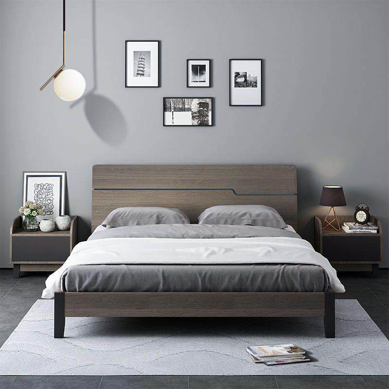 2025新款广东佛山全实木1.8米主卧双人床1.5米1.2米白蜡木材环保