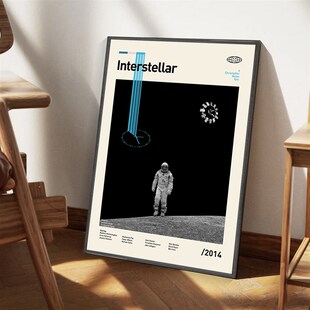 星际穿越装饰画客厅沙发背景墙卧室书房壁画低俗小说电影海报挂画