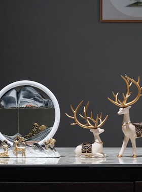 创意流沙画沙漏摆件家居饰品电视柜客厅酒柜玄关装饰品办公室摆设