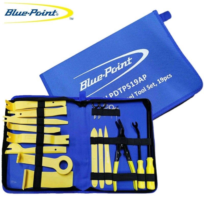 蓝点19件汽车音响内饰拆卸工具中控导航卡扣拆装撬板起子改装工具