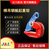 巨力索具 横吊钢板起重钳 巨力吊钳