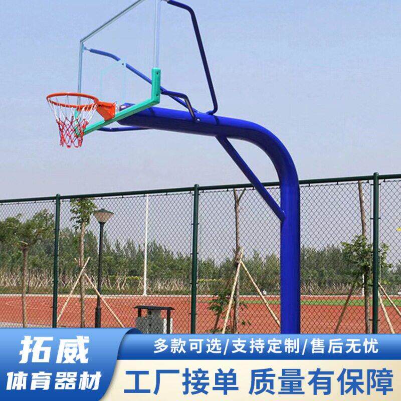 户外篮球架标准成人篮球框室外篮球场体育馆蓝球架圆管方管篮球架