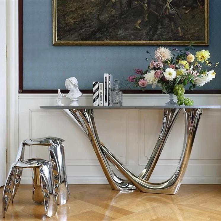 厂家直销玻璃钢玄关茶几电镀渐变色金色桌几台装饰几玄关创意墙几,模玩/动漫/周边/娃圈三坑/桌游,模型制作工具/辅料耗材,淘宝优惠券,粉丝福利购,淘宝优惠卷