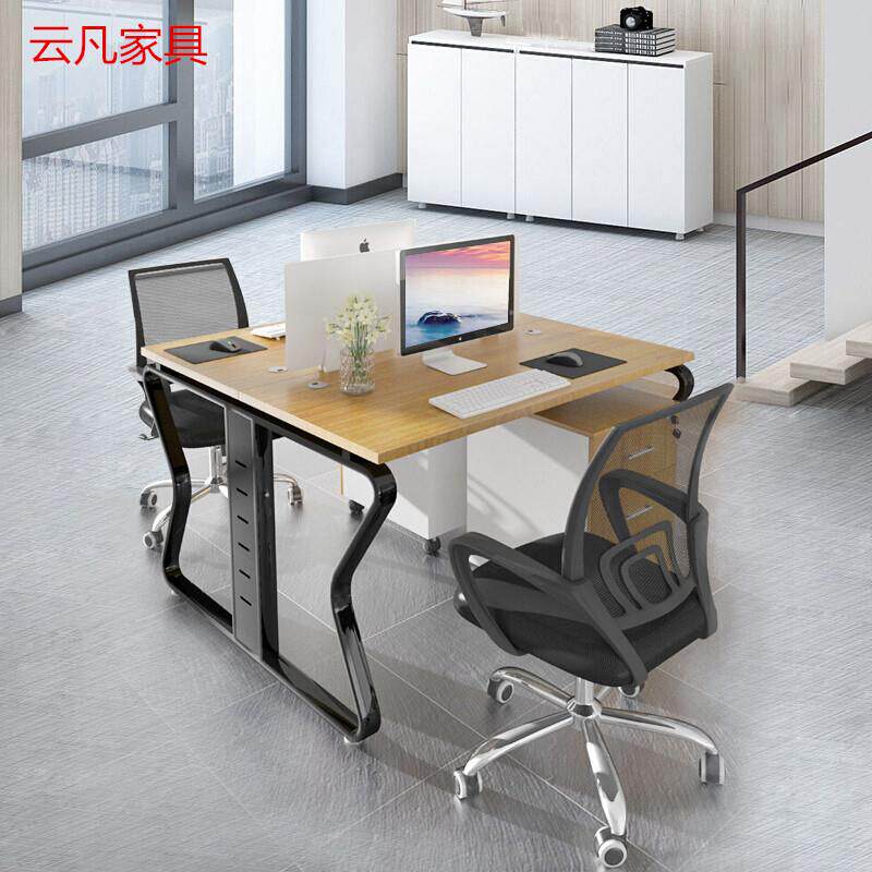 钢架办公桌办公家具屏风办公桌简约四人职员办公桌椅组合员工位