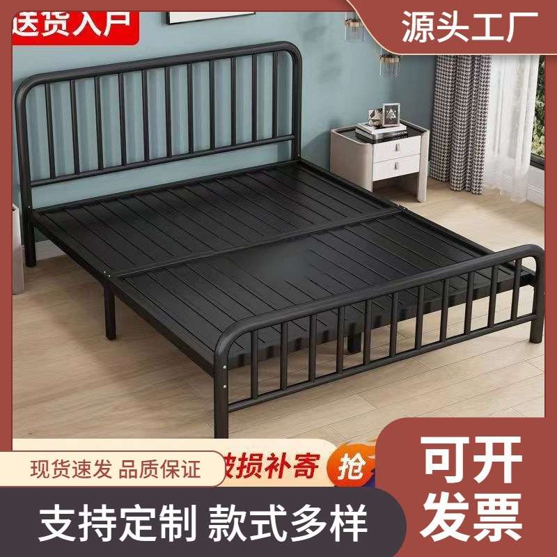 欧式铁艺床18米双人床家用出租房1m经济型加固加厚15儿童单人床