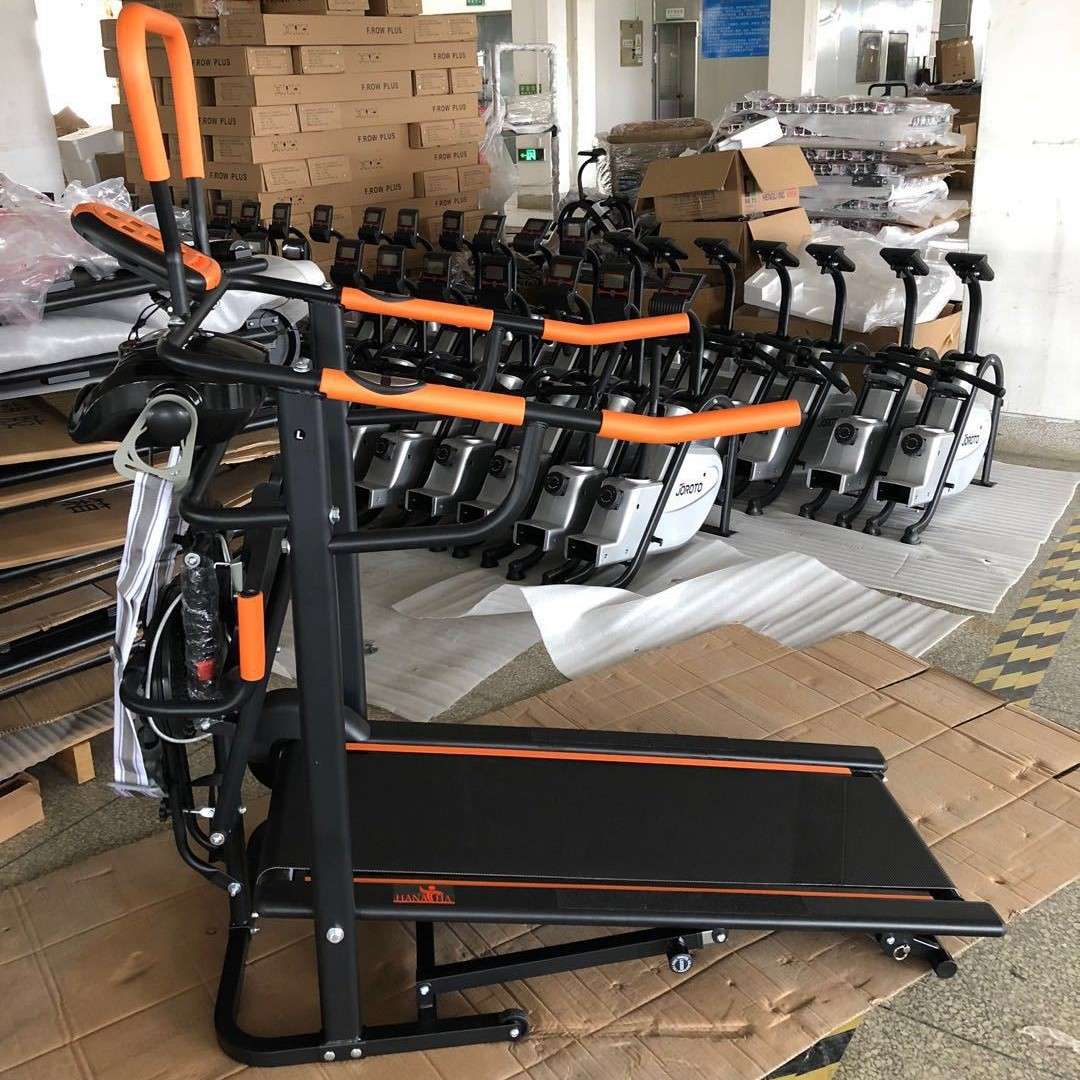 5功能机械跑步机MANUAL TREADMILL俯卧撑扭腰踏步机按摩减脂