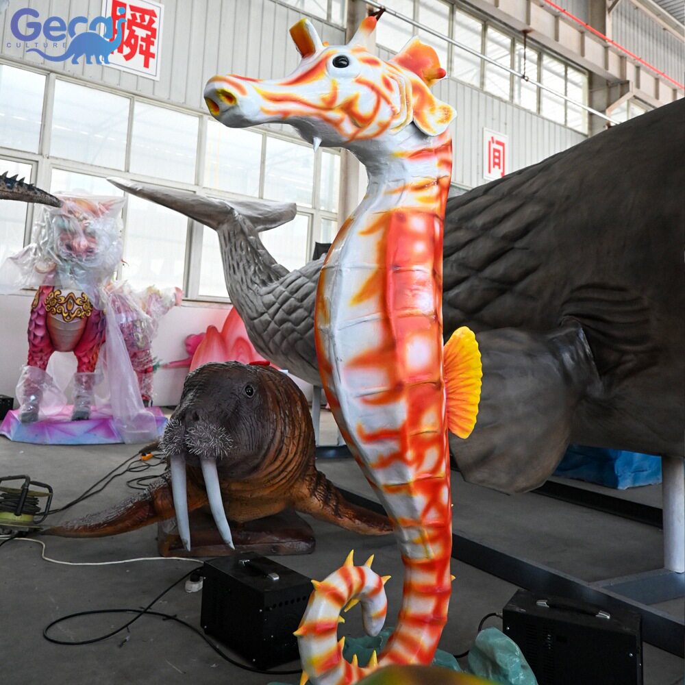 仿真海洋动物模型博物馆海洋馆展览装饰摆件电动海马制做厂家