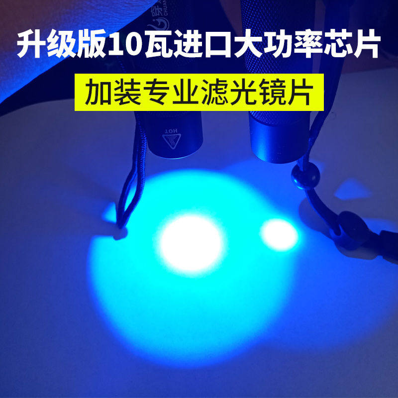 穿透者瓷大超强紫光灯6W10W手电韩国355nm器功率探伤看修补暗冲线
