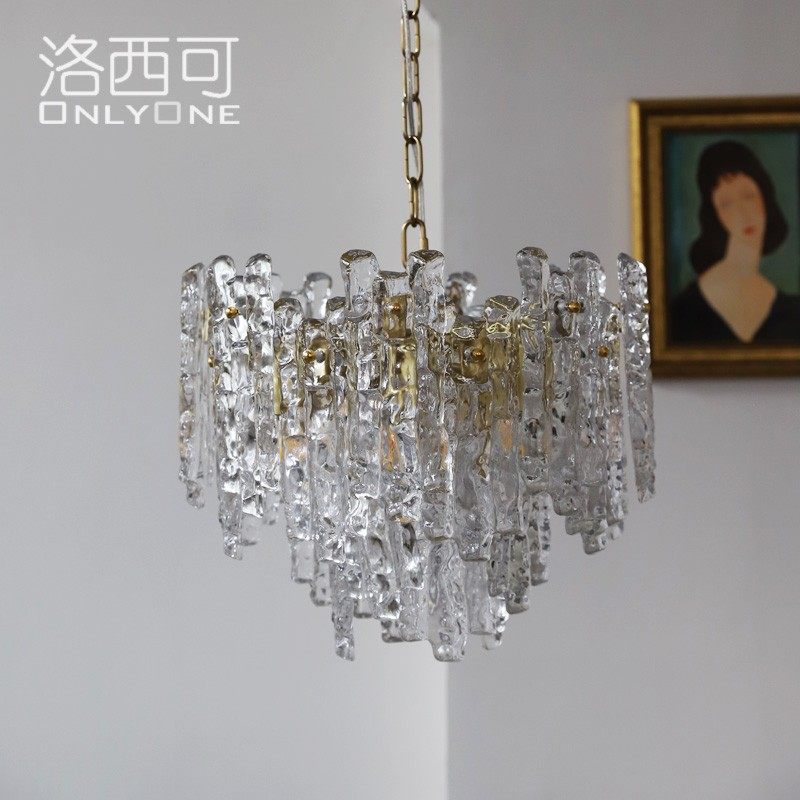 洛西冰 后现代奢华意大利艺术冰条可柱玻璃吊厅客灯餐厅卧室灯具