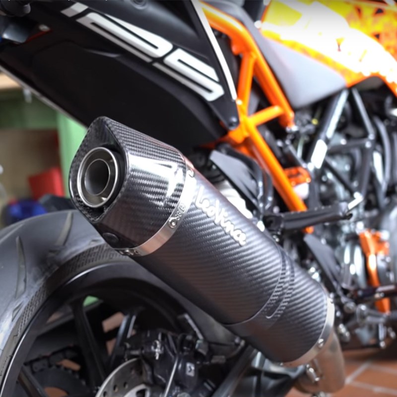 意大利 杜克公爵DUKE RC125 390碳纤维不锈钢尾段排气管