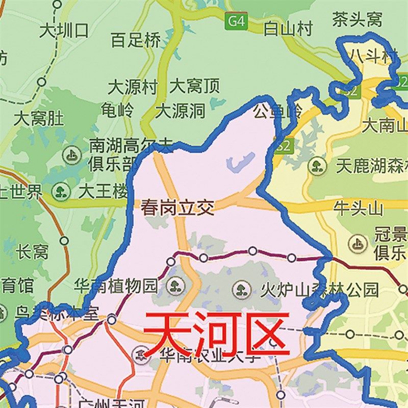 2021新款广州市地图贴图办公室挂图高清防水墙壁贴超大装饰画定制