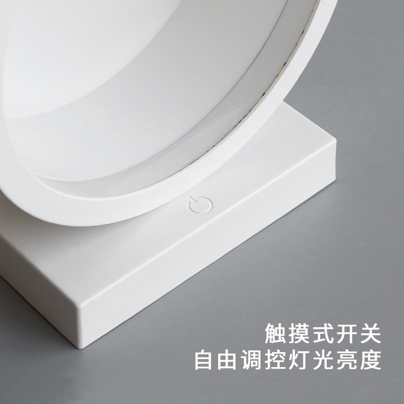永生花器皿床头灯花好月圆台灯触控调光充电diy花房玻璃罩usb新婚