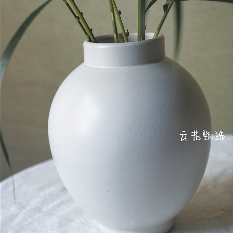 【云花甄选】陶瓷花瓶中件客厅插花新摆式玄器装饰品花关复古粗陶