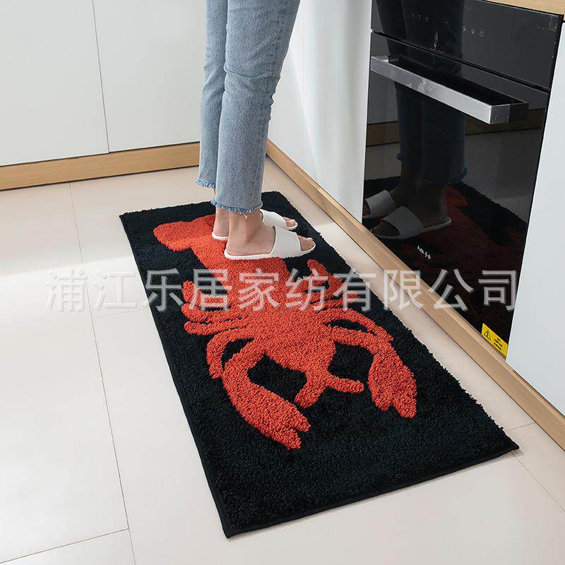 超细纤维客餐厅地毯移门地垫厨房吸水脚垫加厚植绒浴室跨境热卖