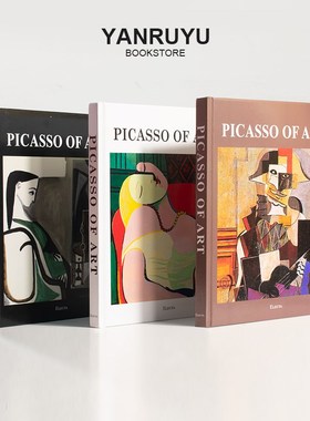 毕加索画集英文艺术画册件O抽象装饰画桌面摆书PICASSO 房F ART书