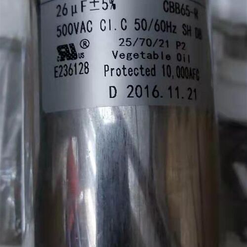 26uf  CBB65-R 500V AC 5/-机0HZ烘干6电容器25VF 30040UF